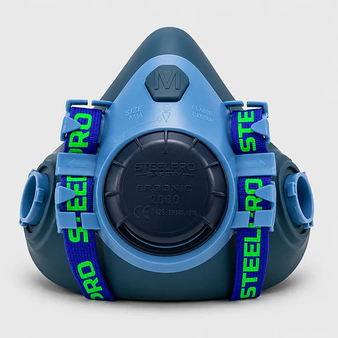 Respirador Medio Rostro Ergonic 200S de Silicona – Conexión Bayoneta