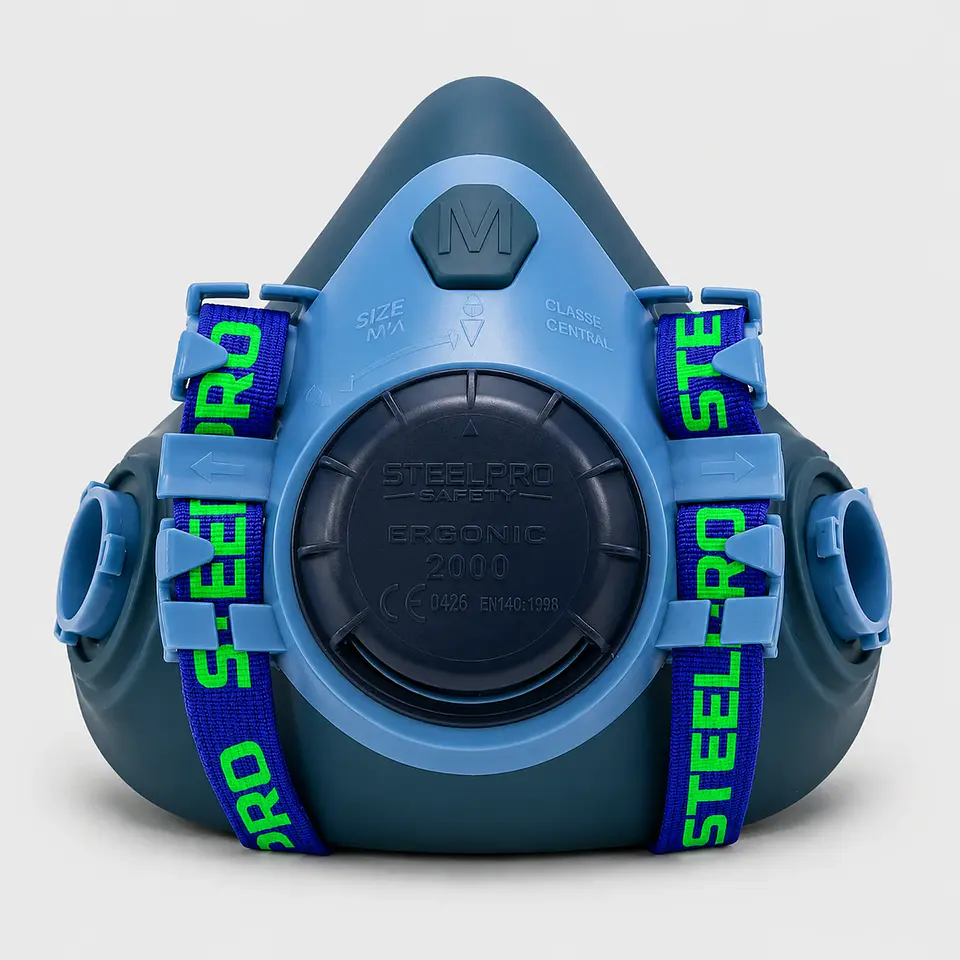 Respirador Medio Rostro Ergonic 200S de Silicona – Conexión Bayoneta 1