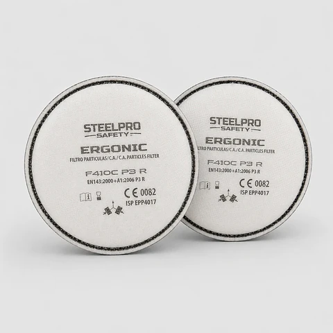 Filtro Ergonic F410C P3 R para Partículas y Vapores Orgánicos Molestos