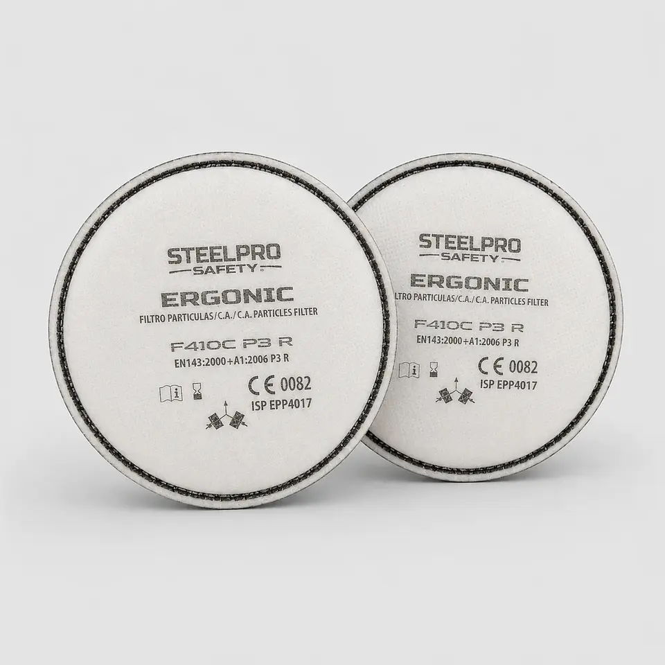 Filtro Ergonic F410C P3 R para Partículas y Vapores Orgánicos Molestos 2