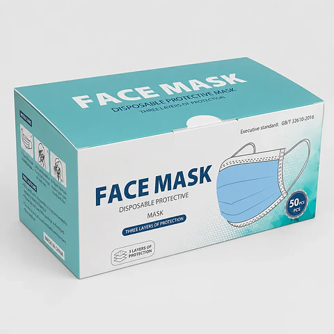 Mascarilla Desechable Recta 3P caja 50