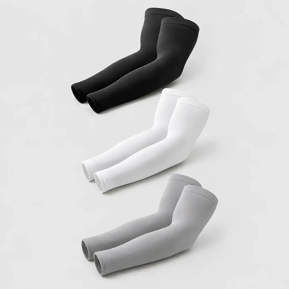 Pack 3 Mangas Protectoras UV para Brazos Negro Blanco Gris Talla Única 1