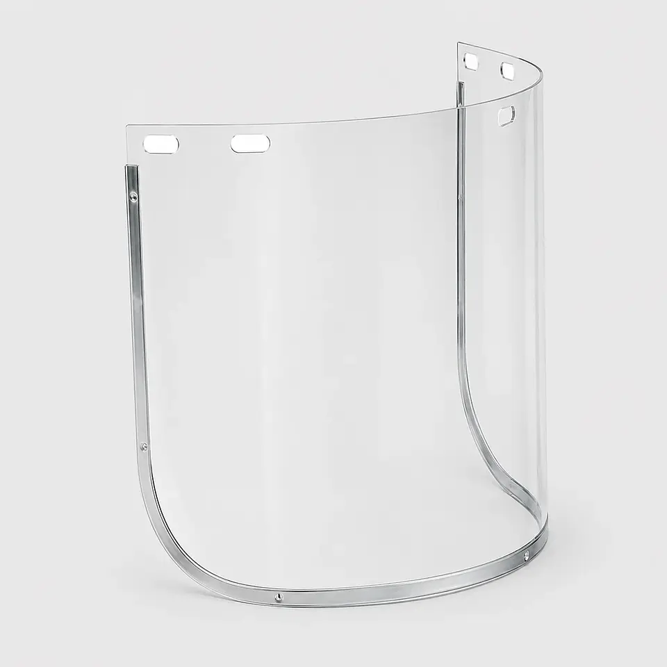 Visor Claro Borde de Aluminio 8 x 16 para Casquete 1
