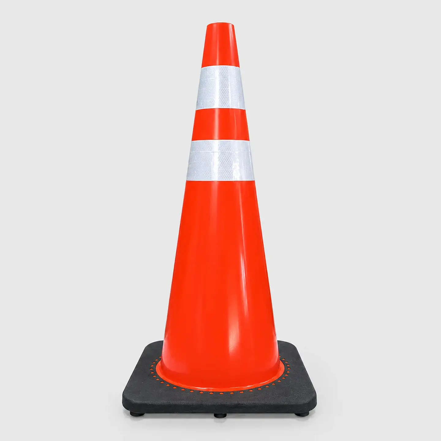 Cono de Señalización Reflectante 36” Base Pesada PVC (Doble Cinta) 1
