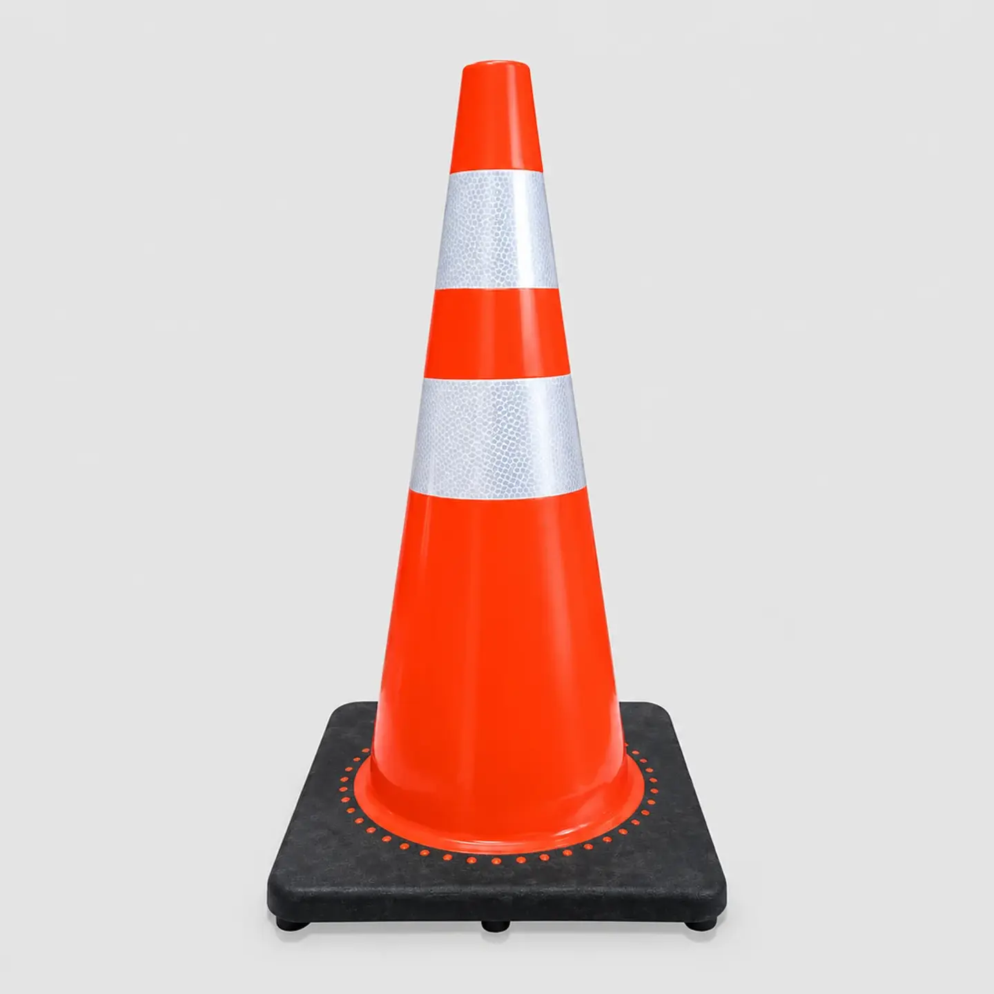Cono de Señalización Reflectante 28” Base Pesada PVC (Doble Cinta) 1