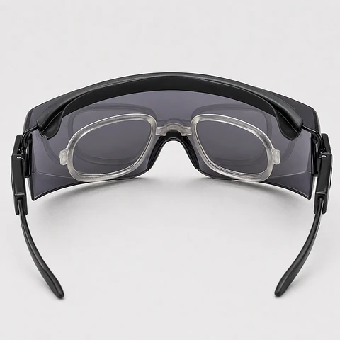 Sobrelente de Seguridad Top Gun Óptico Gris OTG Antiempañantes con Filtro UV 99,9%