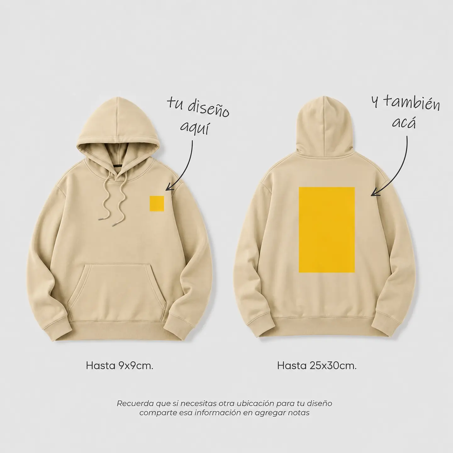 Polerón Estampado Bolsillo y Espalda Canguro Unisex 8