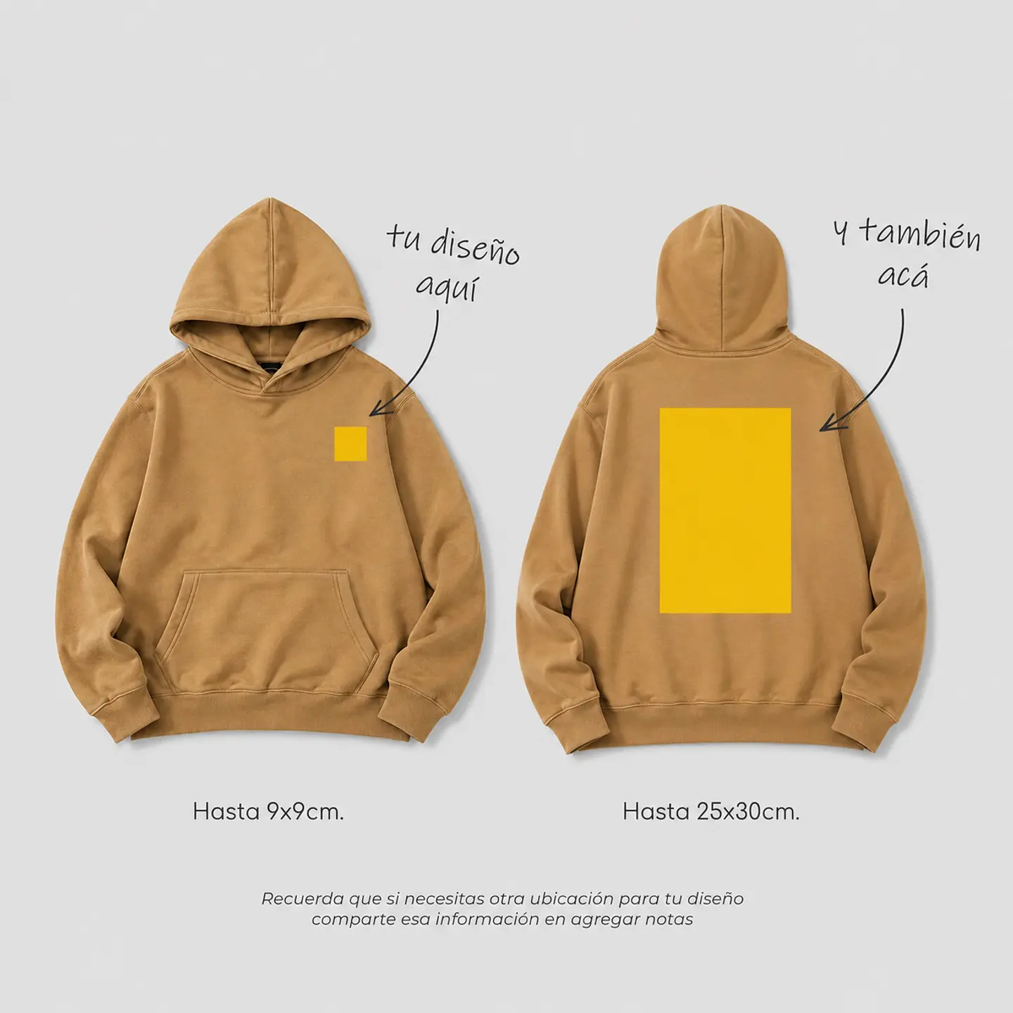Polerón Estampado Bolsillo y Espalda Canguro Unisex 2
