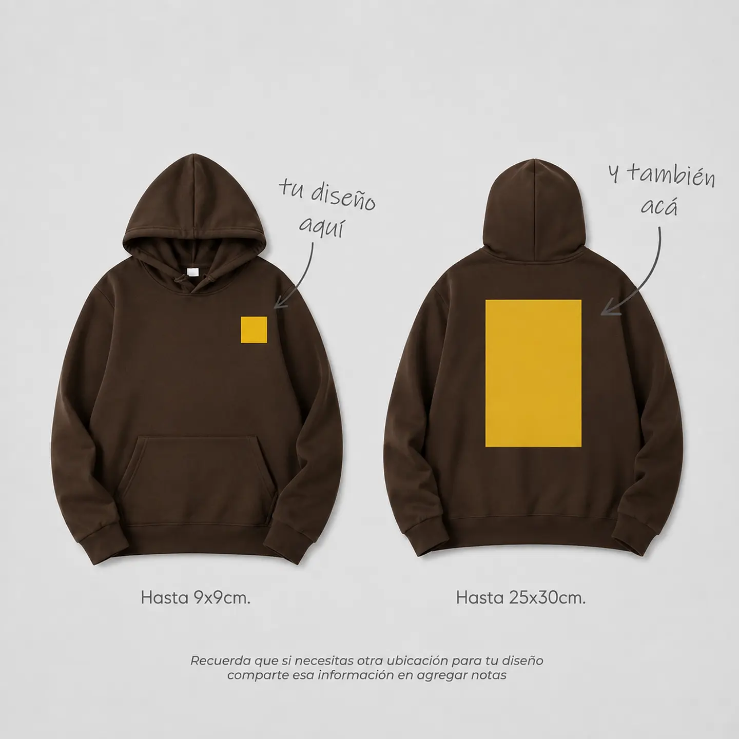 Polerón Estampado Bolsillo y Espalda Canguro Unisex 4