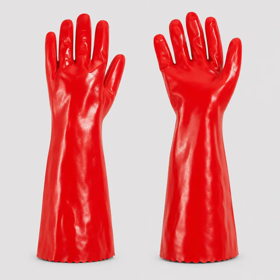 Guante PVC Flex LN-600 Force Rojo – Resistente a Químicos e Hidrocarburos 2