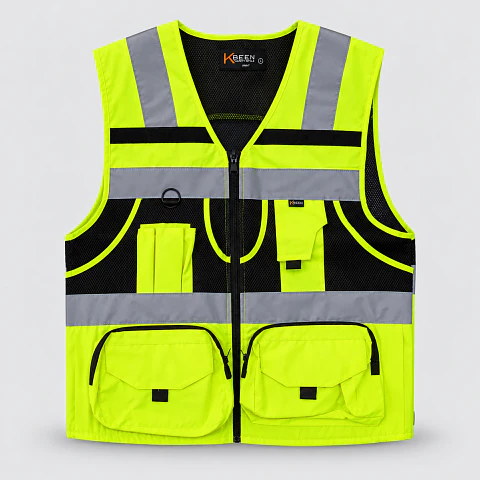 Chaleco Geólogo Kbeen Orbit Amarillo Reflectante 360° – Oxford 300D