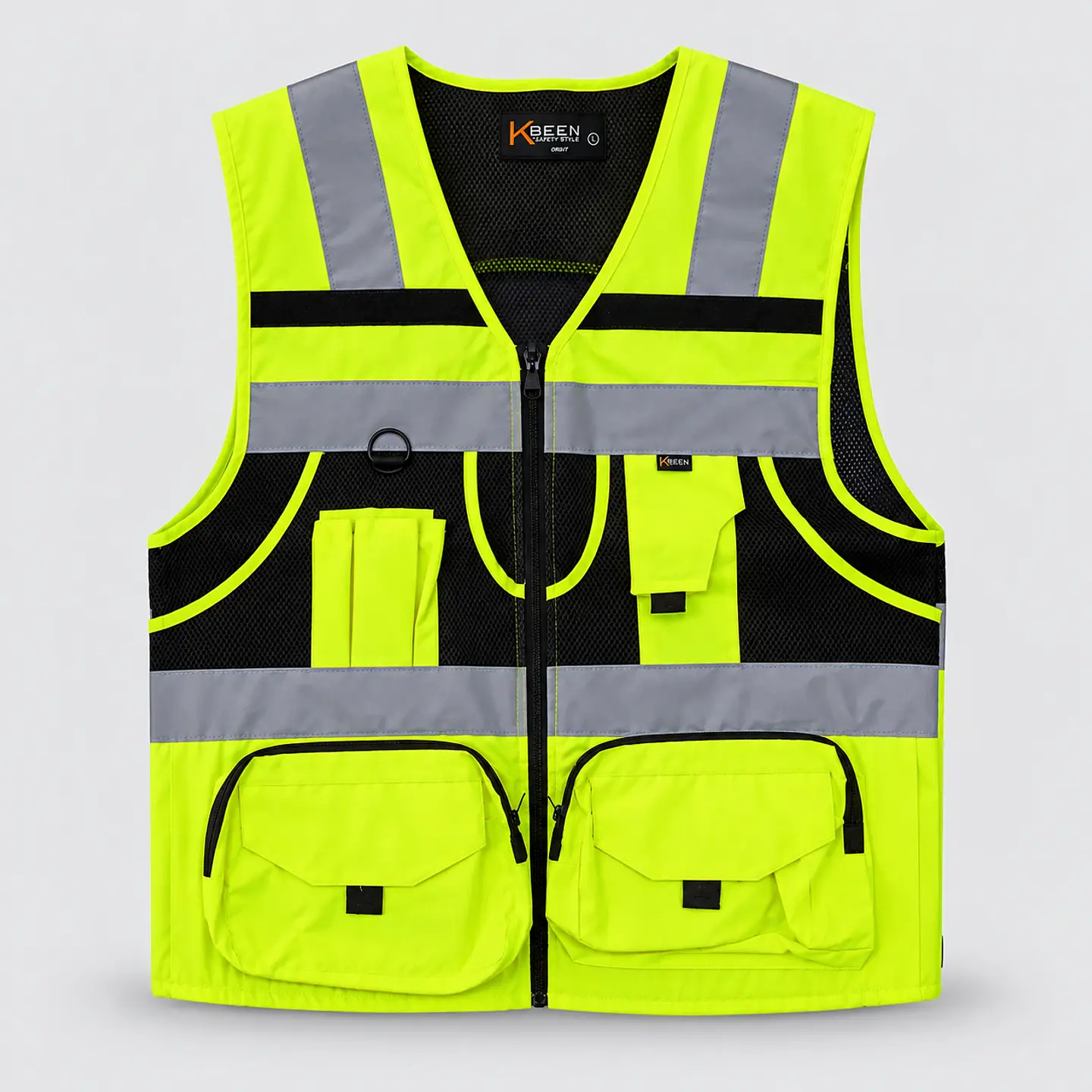 Chaleco Geólogo Kbeen Orbit Amarillo Reflectante 360° – Oxford 300D 2