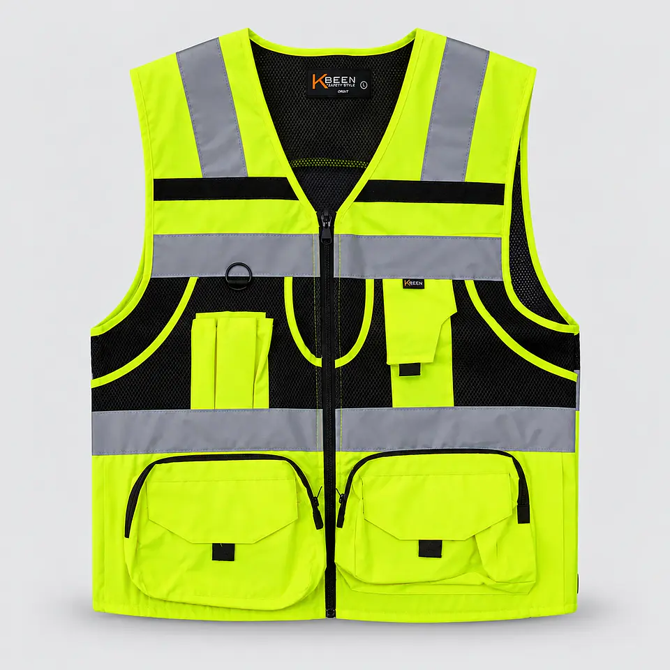 Chaleco Geólogo Kbeen Orbit Amarillo Reflectante 360° – Oxford 300D 2
