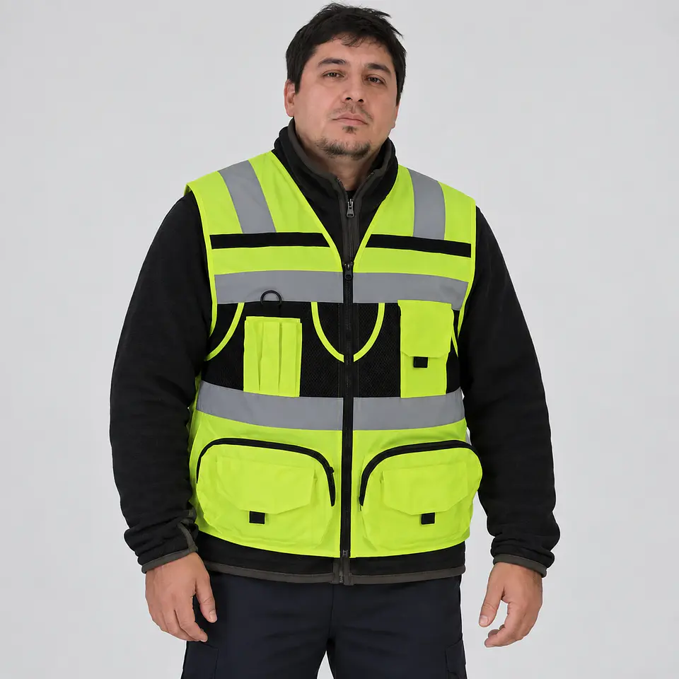Chaleco Geólogo Kbeen Orbit Amarillo Reflectante 360° – Oxford 300D 1