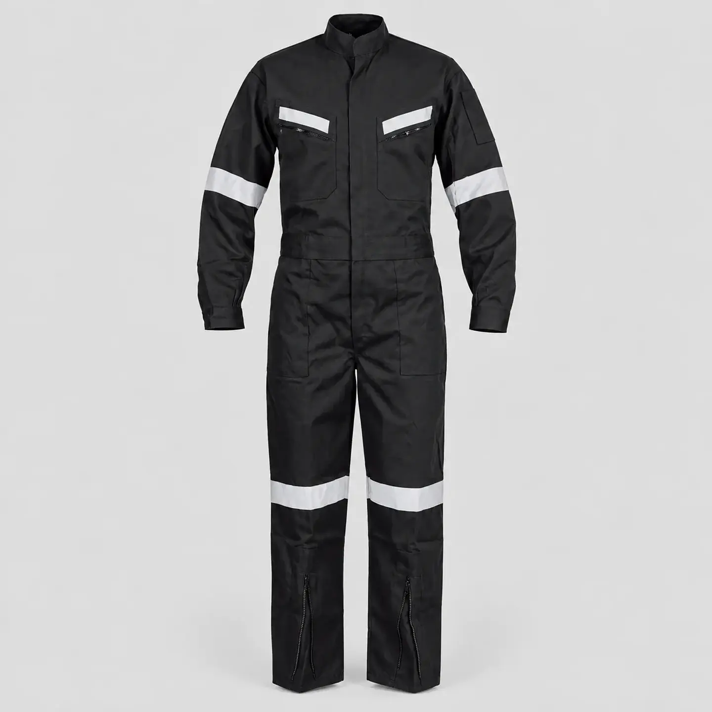 Overol Canvas Negro con Reflectantes 2