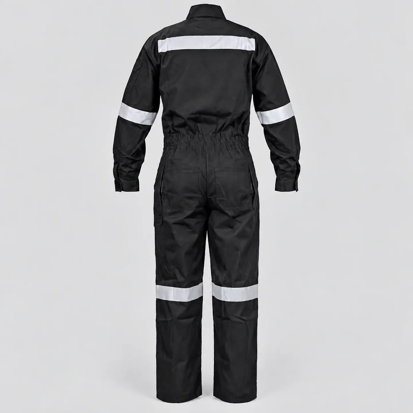Overol Canvas Negro con Reflectantes 3