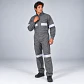 Overol Piloto de Trabajo Poplín Gris con Reflectantes - Miniatura 1