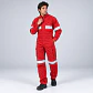 Overol Piloto de Trabajo Poplín Rojo con Reflectantes - Miniatura 1