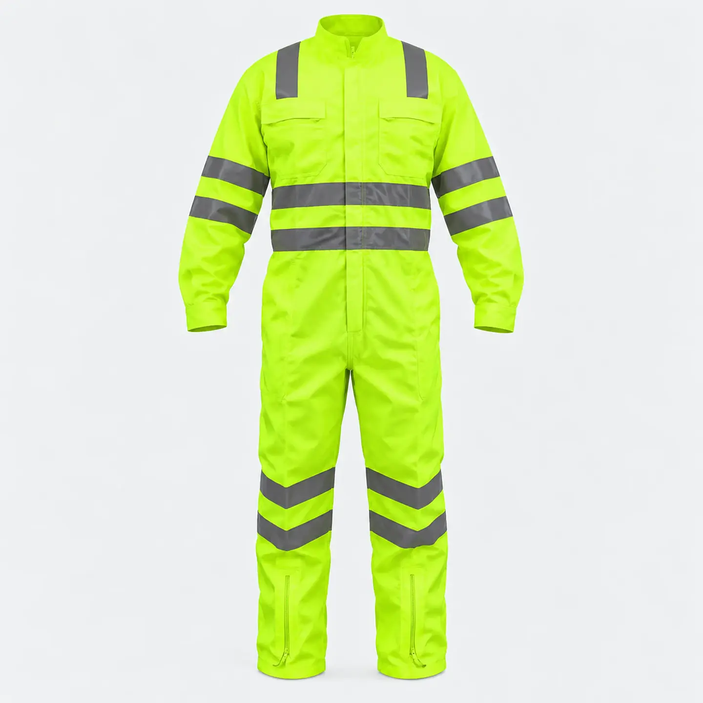 Overol Flúor Amarillo con Cintas Reflectantes 360° y Cintura Elasticada 2