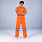 Overol Flúor Naranjo con Cintas Reflectantes 360° y Cintura Elasticada - Miniatura 1