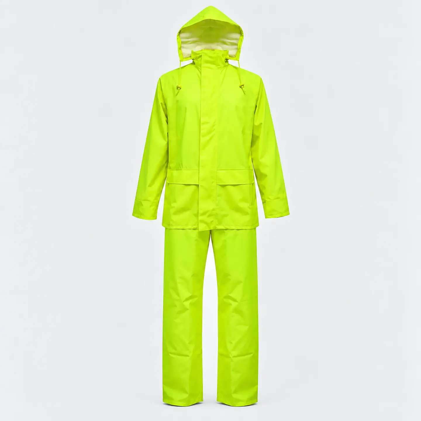 Traje Impermeable Amarillo Flúor Antiácido PU/PVC Hi-Vis 2