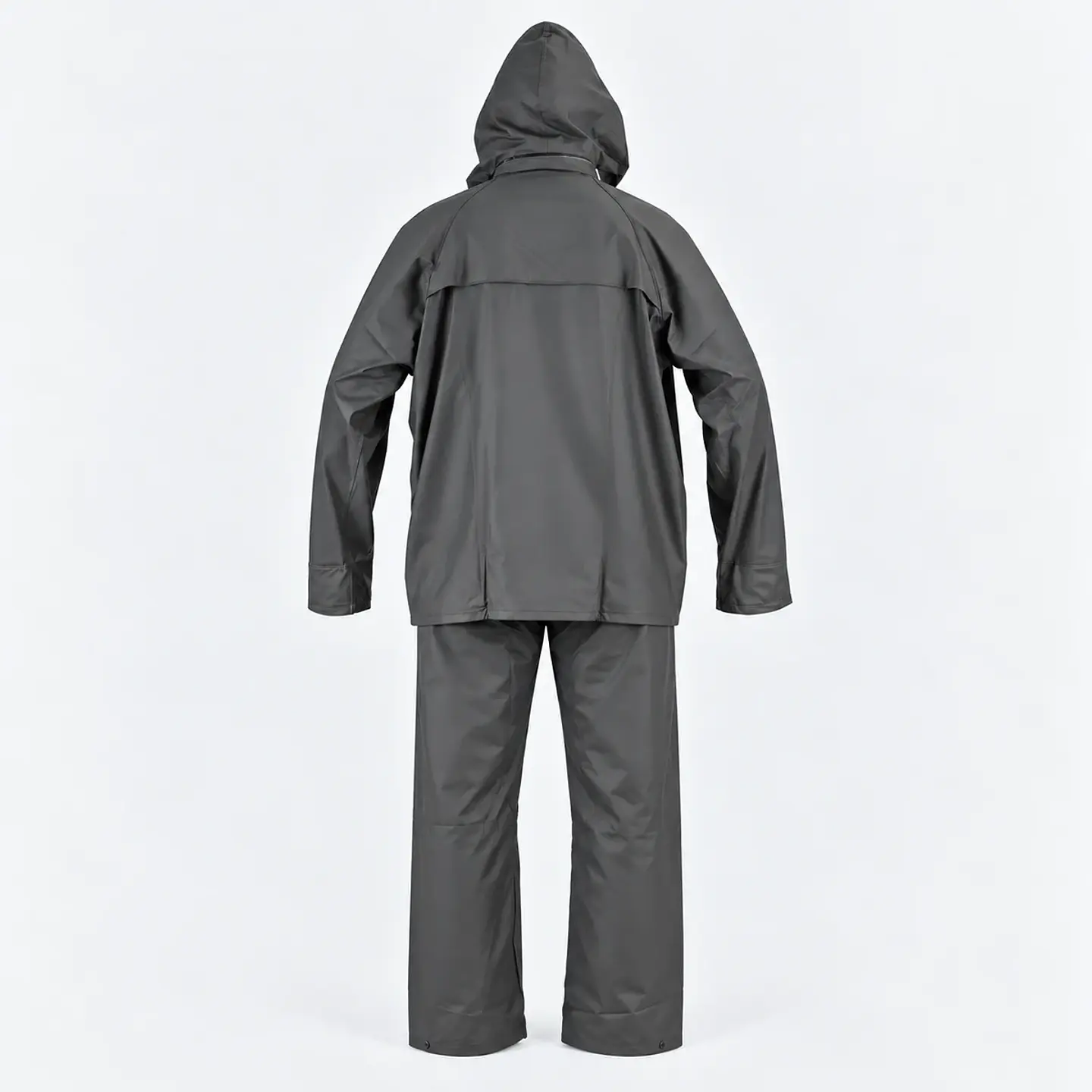 Traje Impermeable Verde Antiácido PU con Capucha Desmontable 4