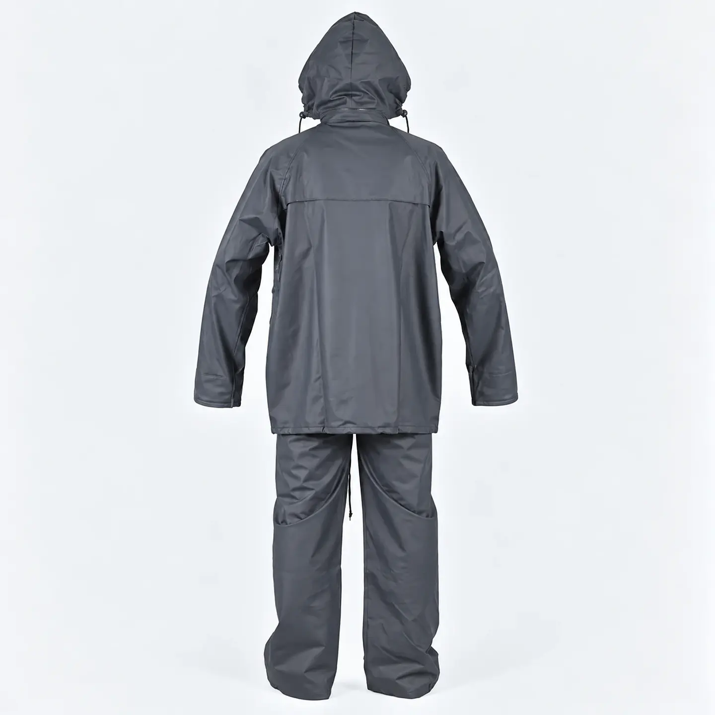 Traje Impermeable Azul Antiácido PU con Capucha Desmontable 4