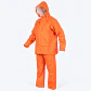 Traje Impermeable Naranjo Antiácido PU con Capucha Desmontable - Miniatura 3