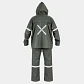Traje Impermeable Verde Antiácido PU/PVC con Cintas Reflectantes - Miniatura 4