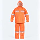 Traje Impermeable Naranjo Antiácido PU/PVC con Cintas Reflectantes - Miniatura 2