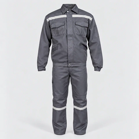 Slack Gabardina 100% Algodón Azul Marino con Reflectante