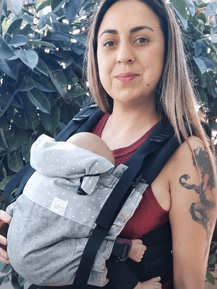 Mochila SLIM Gris lunares