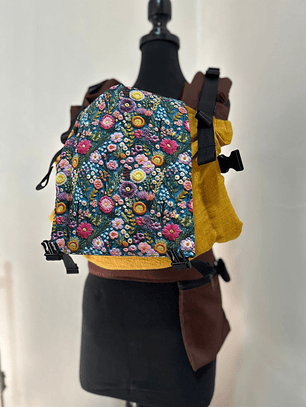 Mochila FUJI Flores oro