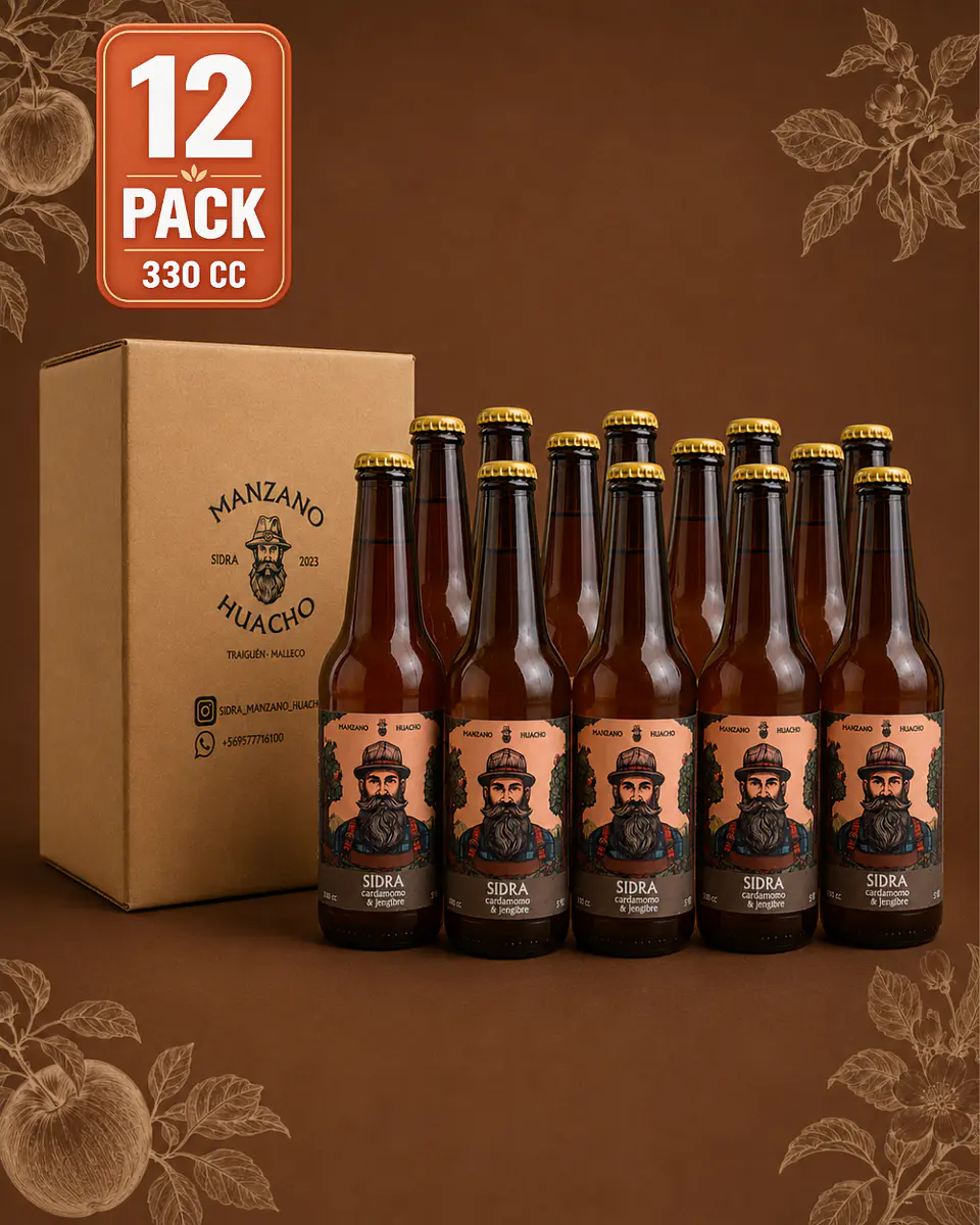 Sidra Cardamomo y jengibre 330cc 12 Unidades 1