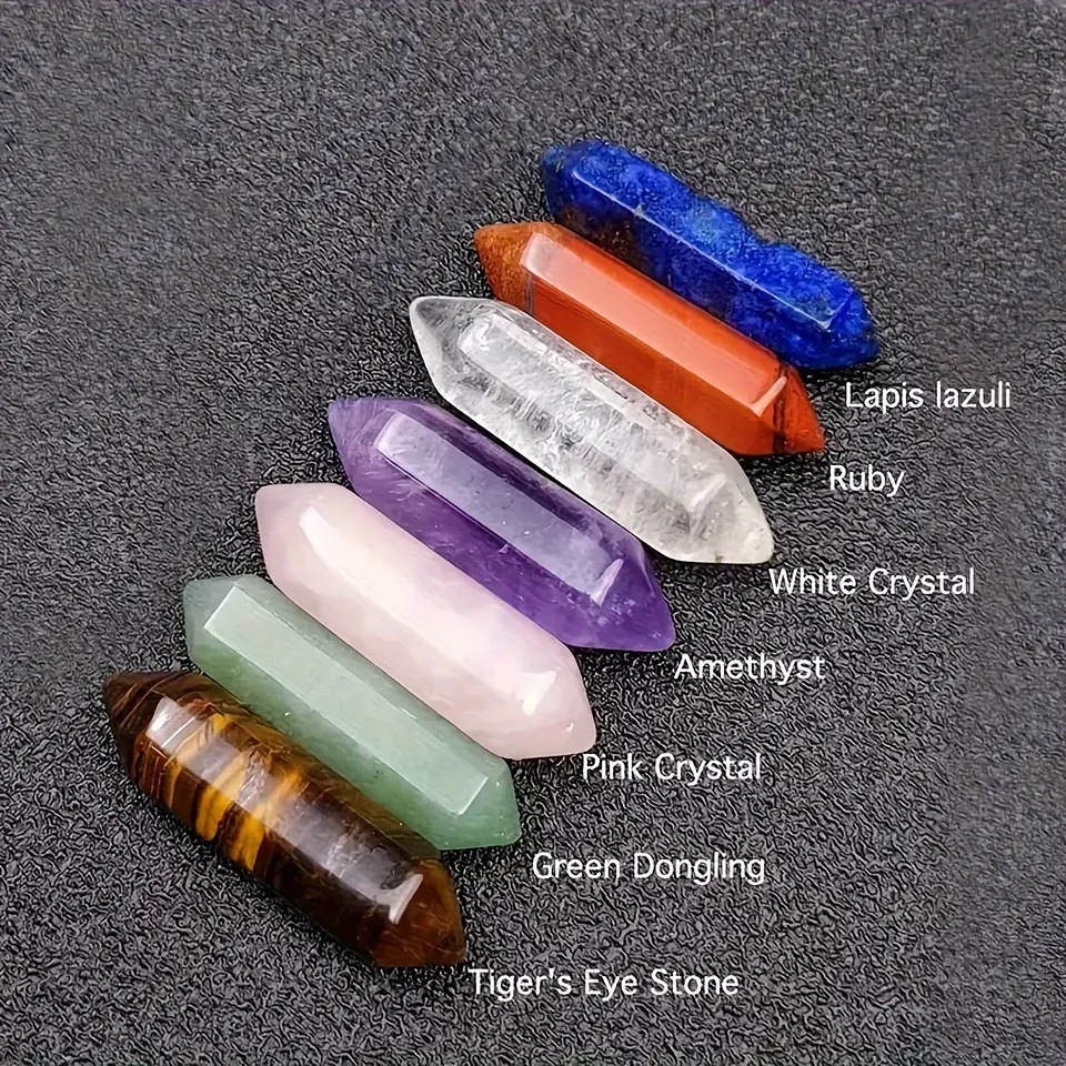 Conjunto de 14 Cristais dos 7 Chakras para Meditação e Bem-Estar 3