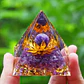 Pirâmide de Orgonite com Ametista para Meditação e Decoração - Thumbnail 14