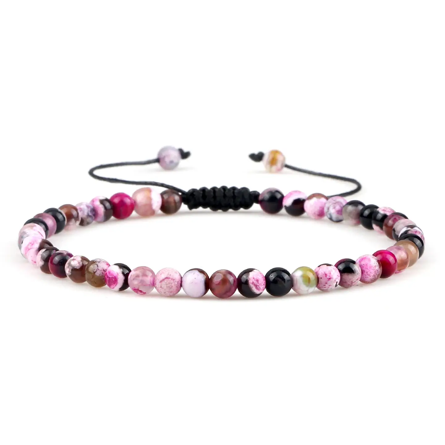 Pulseira Ajustável em Pedra Natural, Olho-de-Tigre, Lava ou Malaquite Chakra Beads Braided Bracelet Charm Jewelry 10