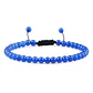 Pulseira Ajustável em Pedra Natural, Olho-de-Tigre, Lava ou Malaquite Chakra Beads Braided Bracelet Charm Jewelry - Thumbnail 15