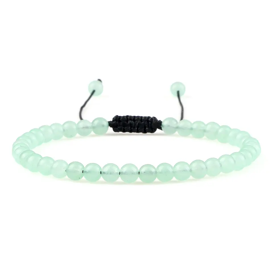 Pulseira Ajustável em Pedra Natural, Olho-de-Tigre, Lava ou Malaquite Chakra Beads Braided Bracelet Charm Jewelry 16