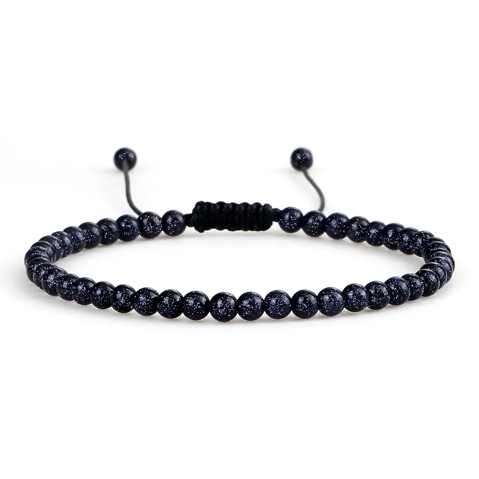 Pulseira Ajustável em Pedra Natural, Olho-de-Tigre, Lava ou Malaquite Chakra Beads Braided Bracelet Charm Jewelry 19