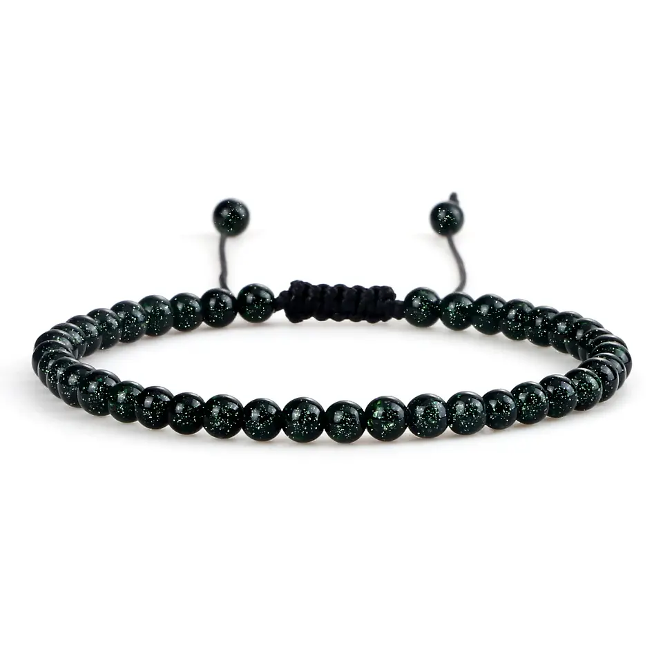 Pulseira Ajustável em Pedra Natural, Olho-de-Tigre, Lava ou Malaquite Chakra Beads Braided Bracelet Charm Jewelry 20