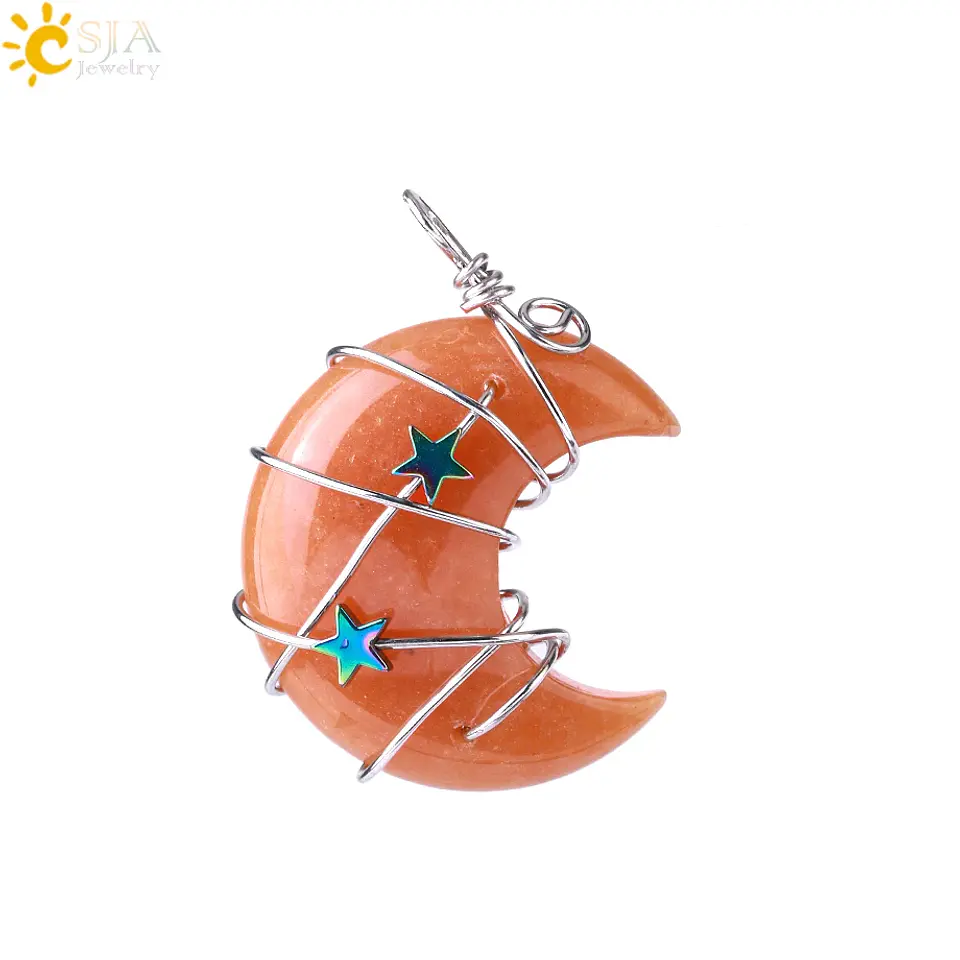 Colar Lua Crescente e Estrela com Quartzo Rosa - Chakra Necklaces 8