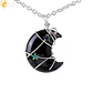Colar Lua Crescente e Estrela com Quartzo Rosa - Chakra Necklaces - Thumbnail 11