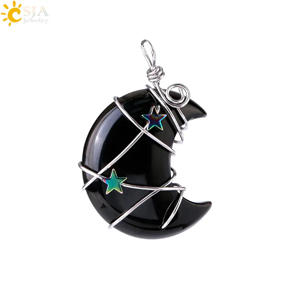 Colar Lua Crescente e Estrela com Quartzo Rosa - Chakra Necklaces 12