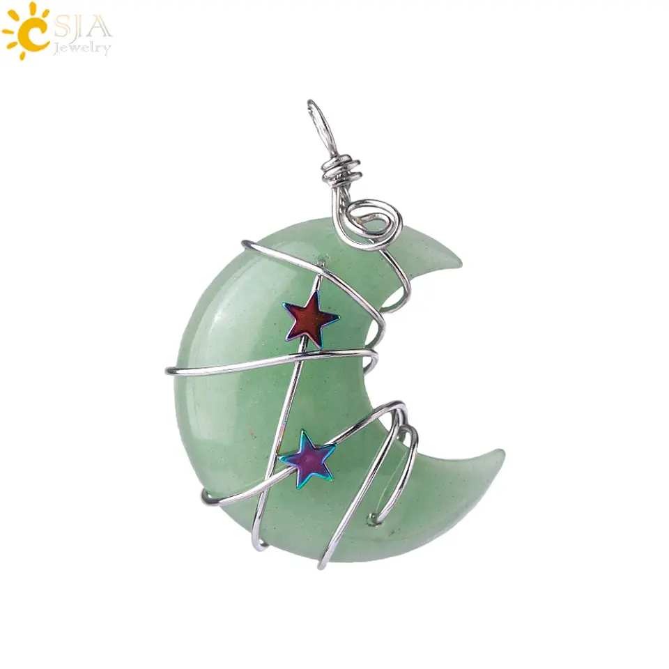 Colar Lua Crescente e Estrela com Quartzo Rosa - Chakra Necklaces 14