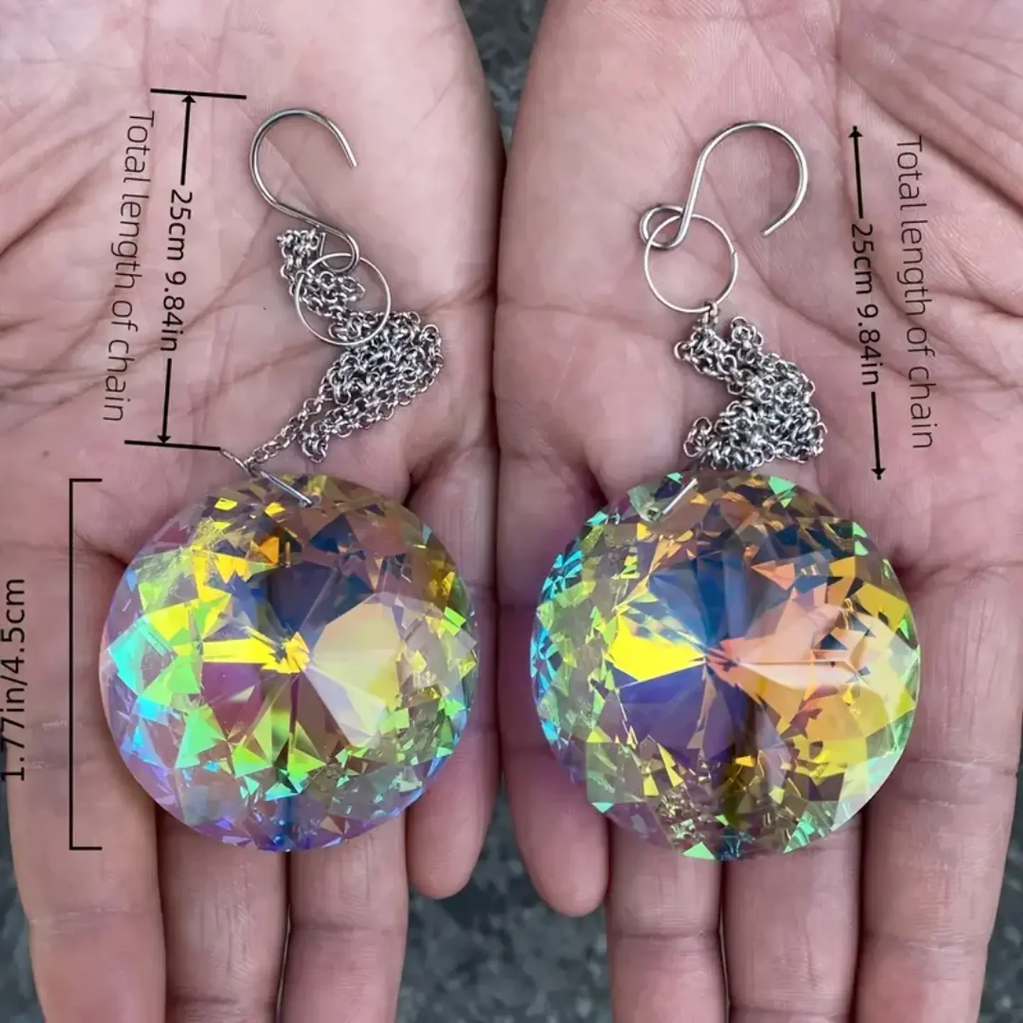 Conjunto de 2 Prismas de Cristal — Reflexos de Luz e Arco-Íris 3