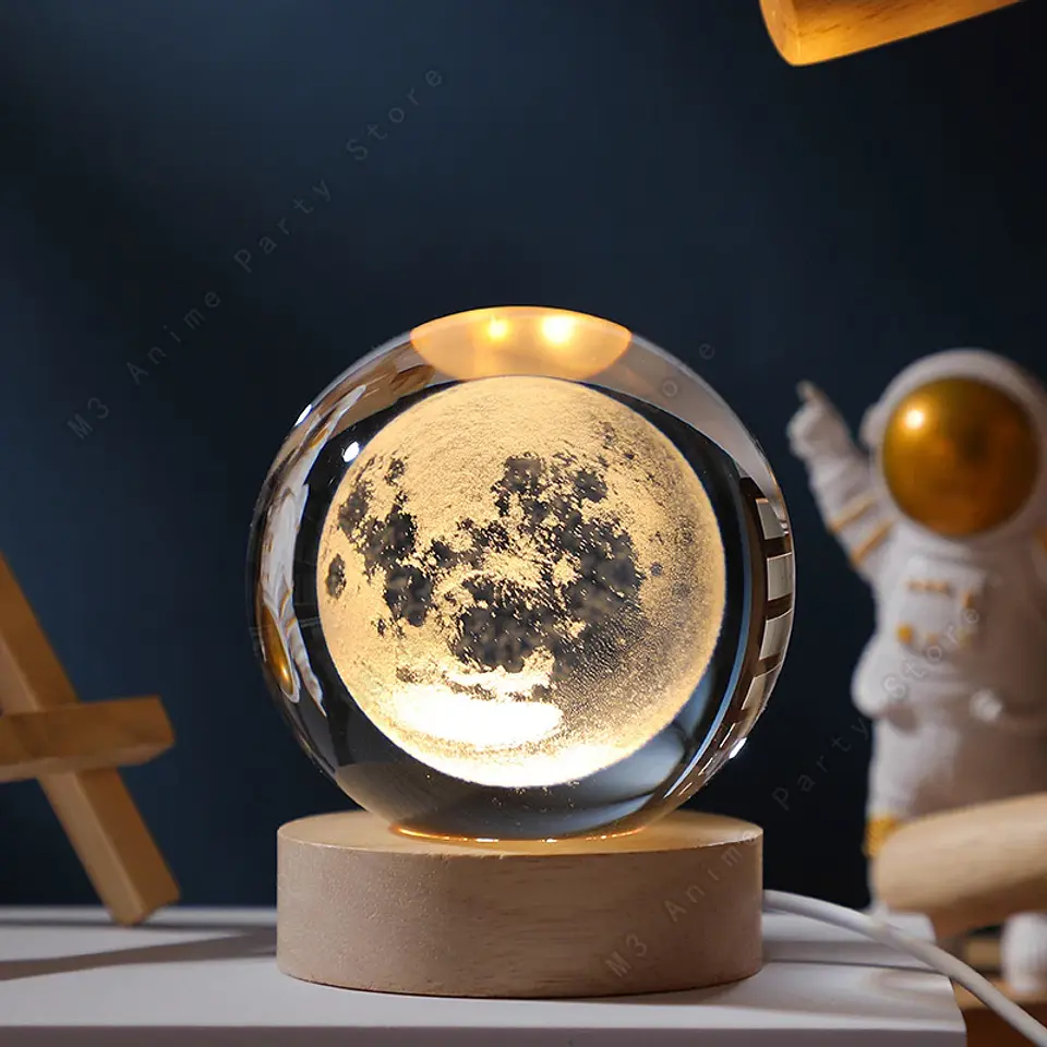 Candeeiro LED Universo em Esfera de Cristal 8