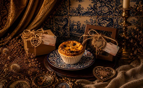 Conjunto Presente de Vela Pastel de Nata, Vela Artesanal, Velas Temáticas, Souvenir de Portugal, Presente Personalizado, Velas de Herança, Velas Aromáticas