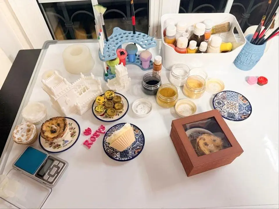 Conjunto Presente de Vela Pastel de Nata, Vela Artesanal, Velas Temáticas, Souvenir de Portugal, Presente Personalizado, Velas de Herança, Velas Aromáticas 5