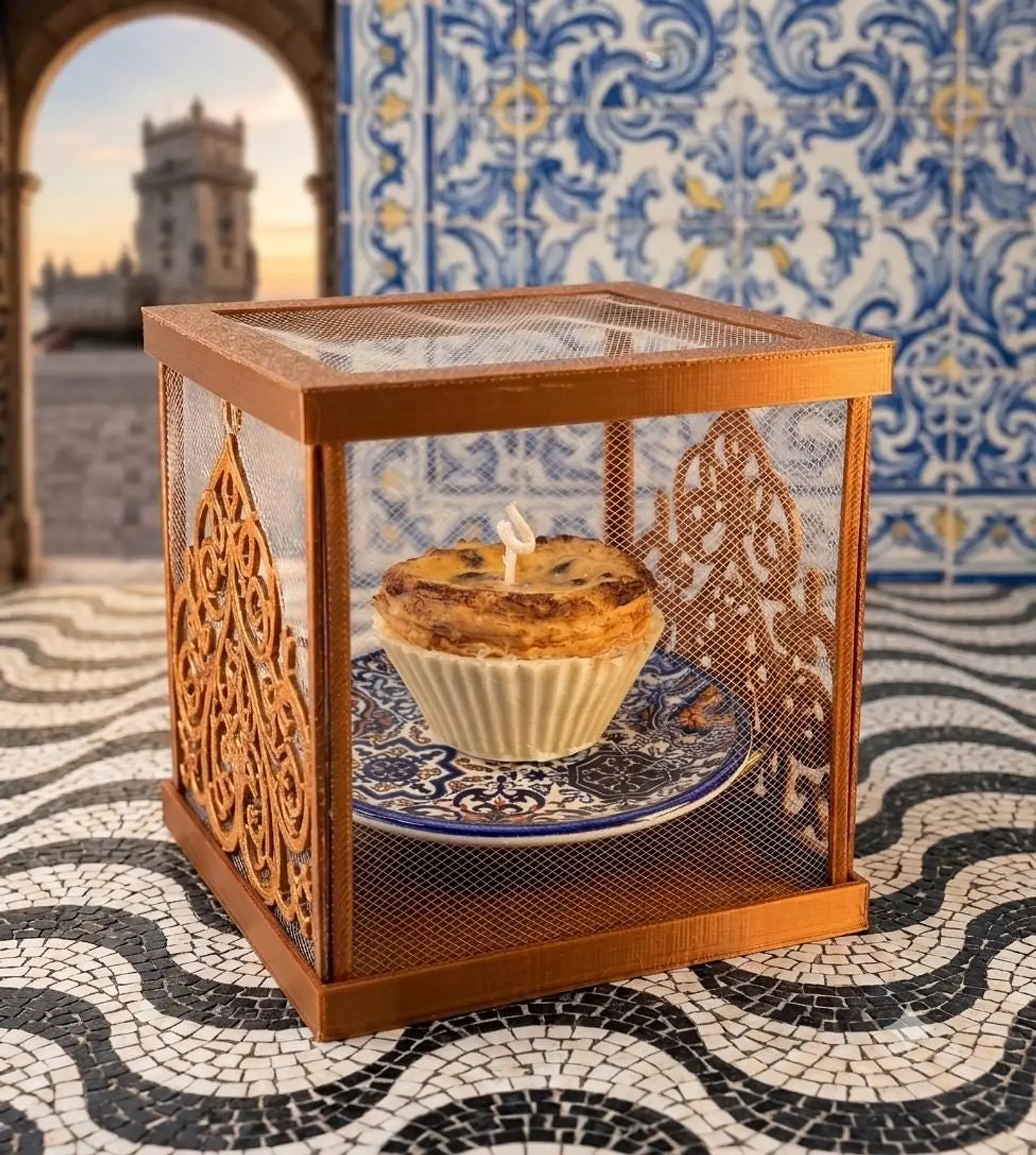 Conjunto Presente de Vela Pastel de Nata, Vela Artesanal, Velas Temáticas, Souvenir de Portugal, Presente Personalizado, Velas de Herança, Velas Aromáticas 7